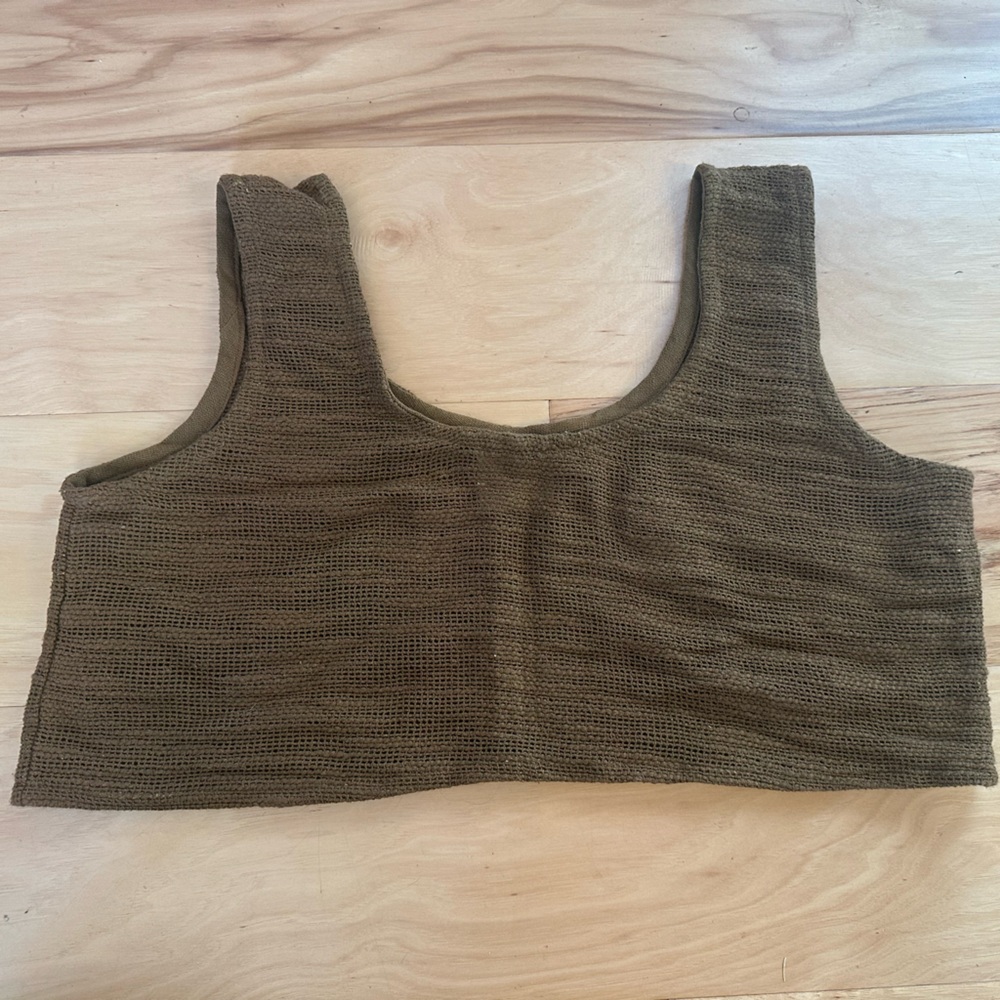 Olive Green Crop Top